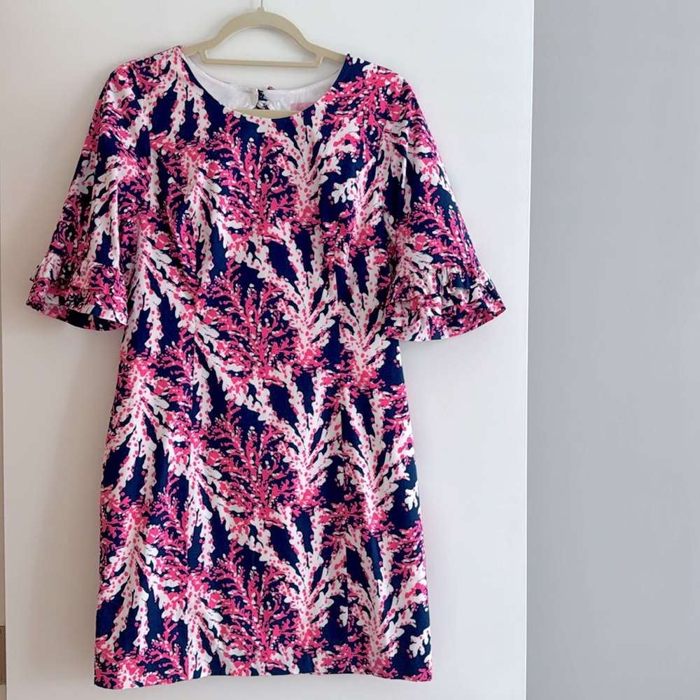 Lilly Pulitzer Nauti Navy Beyond The Sea Fiesta Stretch Dress Size 8